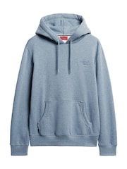 Superdry Blue Essential Logo Hoodie - Image 7 of 9