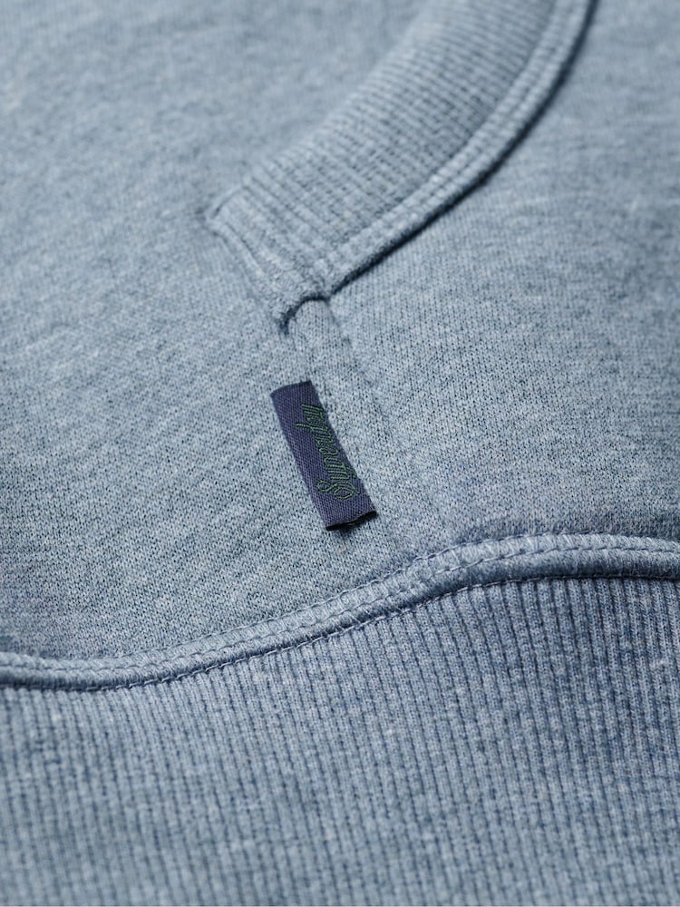 Superdry Blue Essential Logo Hoodie - Image 9 of 9
