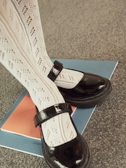 Black Patent Junior School Mary Jane Shoes - Image 1 of 8
