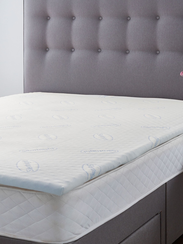 Silentnight White 3cm Orthopaedic Mattress Topper With Cover - Image 1 of 4