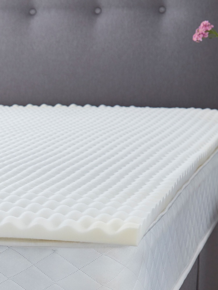 Silentnight White 3cm Orthopaedic Mattress Topper With Cover - Image 2 of 4