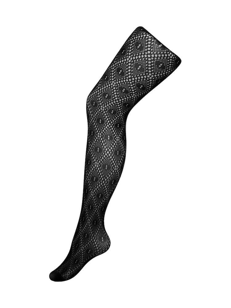 Pour Moi Black Diamond Crochet Lace Tights - Image 4 of 4 Pour Moi Black Diamond Crochet Lace Tights - Image 4 of 4