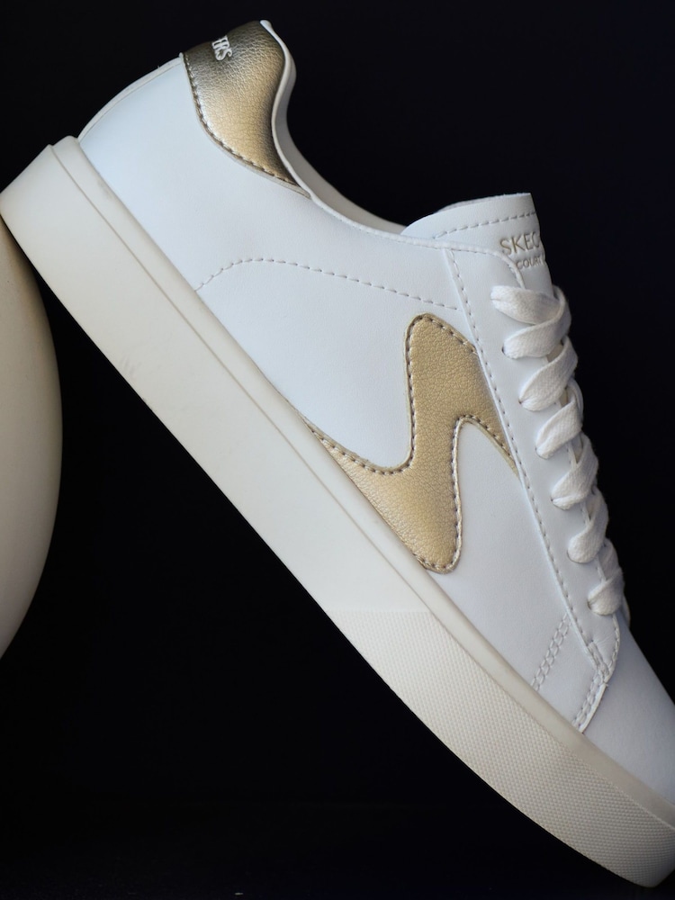 Skechers White Womens Eden LX  Trainers - Image 6 of 6