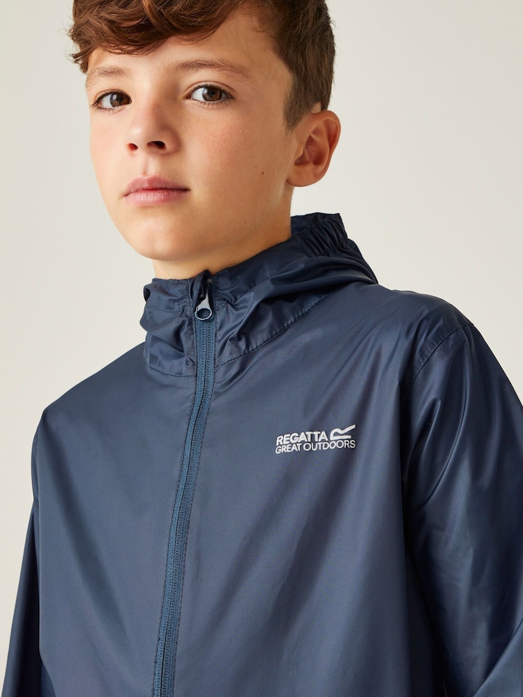 Regatta Navy Kids Waterproof Pack It Jacket III - Image 4 of 6