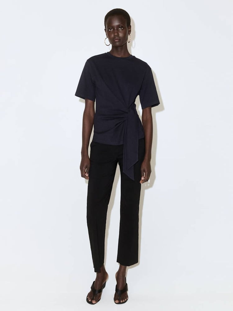 Mango Blue Knot Front T-Shirt - Image 1 of 7