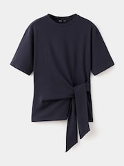 Mango Blue Knot Front T-Shirt - Image 5 of 7
