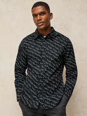 White Stuff Black Salcombe Print Shirt - Image 1 of 6