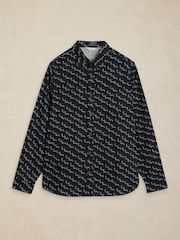 White Stuff Black Salcombe Print Shirt - Image 5 of 6