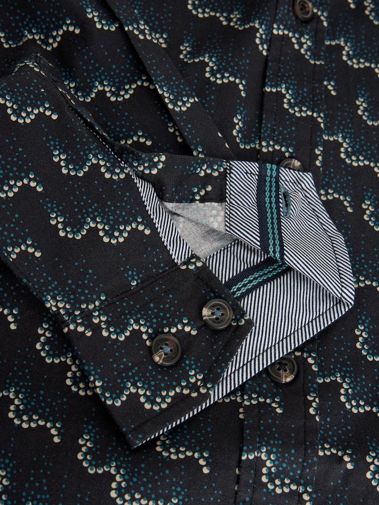 White Stuff Black Salcombe Print Shirt - Image 6 of 6