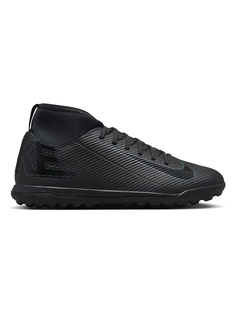 Nike Black Kids Mercurial Zoom Superfly 10 Club Turf Football Boots - Image 1 of 8