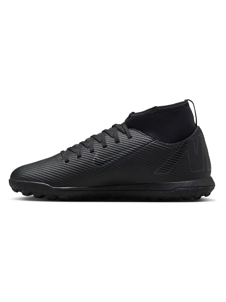 Nike Black Kids Mercurial Zoom Superfly 10 Club Turf Football Boots - Image 2 of 8