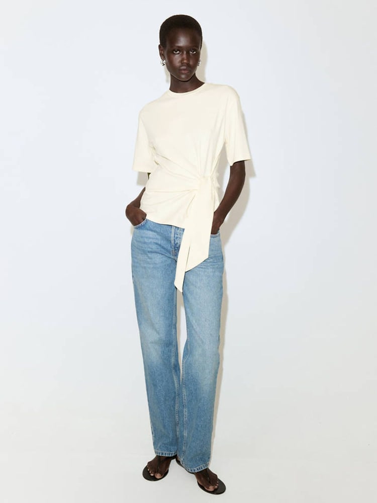 Mango Yellow Knot Front T-Shirt - Image 1 of 7