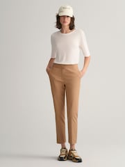 GANT Brown Slim Slack Chino Trousers - Image 1 of 5
