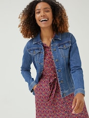 FatFace Blue Tasha Denim Jacket - Image 1 of 5