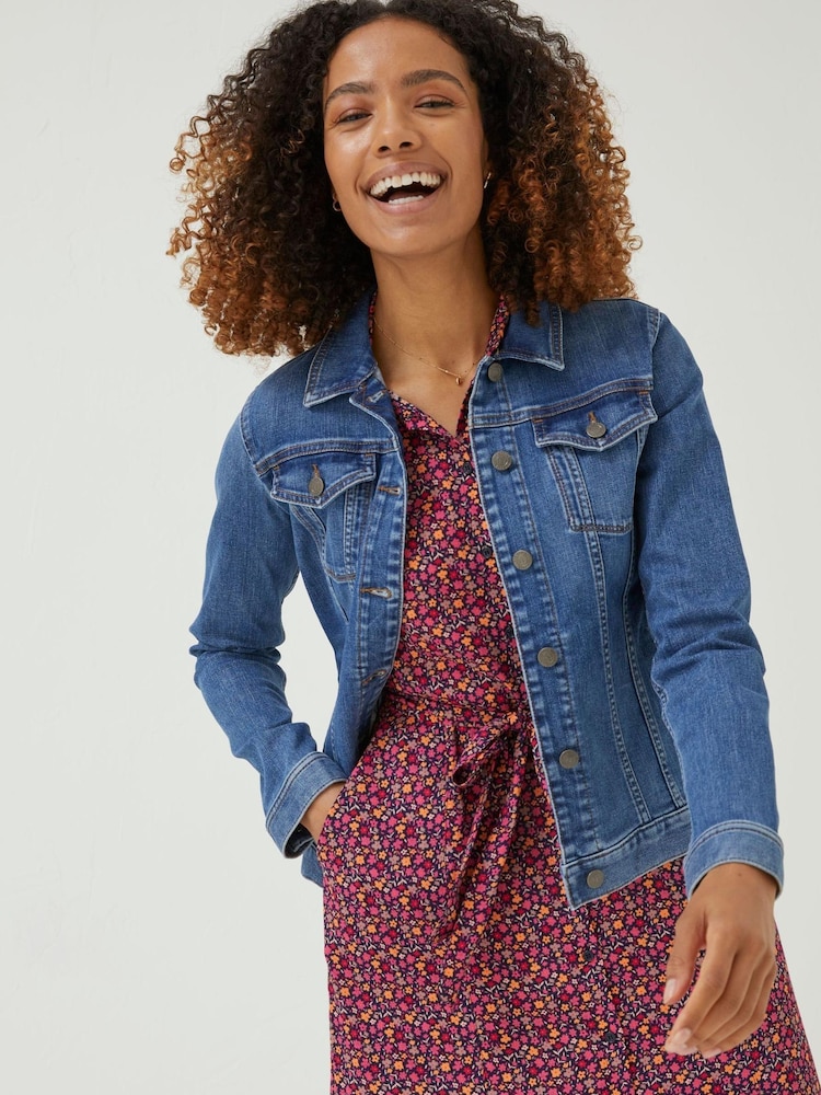 FatFace Blue Tasha Denim Jacket - Image 1 of 5