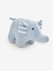 JoJo Maman Bébé Blue Elephant Soft Rattle Toy - Image 1 of 3