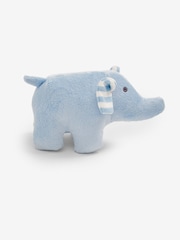 JoJo Maman Bébé Blue Elephant Soft Rattle Toy - Image 2 of 3