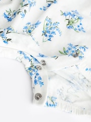 Blue/White Floral Baby Rompers 3 Pack - Image 6 of 6