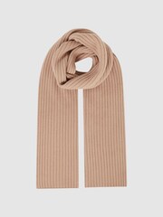 Reiss Pink Laurel Cashmere-Wool Scarf - Image 4 of 5
