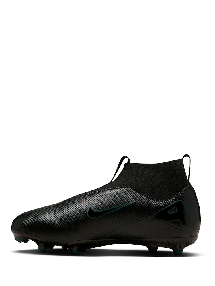 Nike Black Kids Mercurial Zoom Superfly 10 Academy Ground Green Football Boots - Image 2 of 9