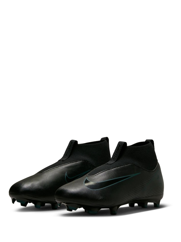 Nike Black Kids Mercurial Zoom Superfly 10 Academy Ground Green Football Boots - Image 3 of 9