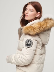 Superdry Grey Everest Hooded Puffer Bomber Jacket - Image 2 of 6