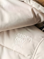 Superdry Grey Everest Hooded Puffer Bomber Jacket - Image 6 of 6