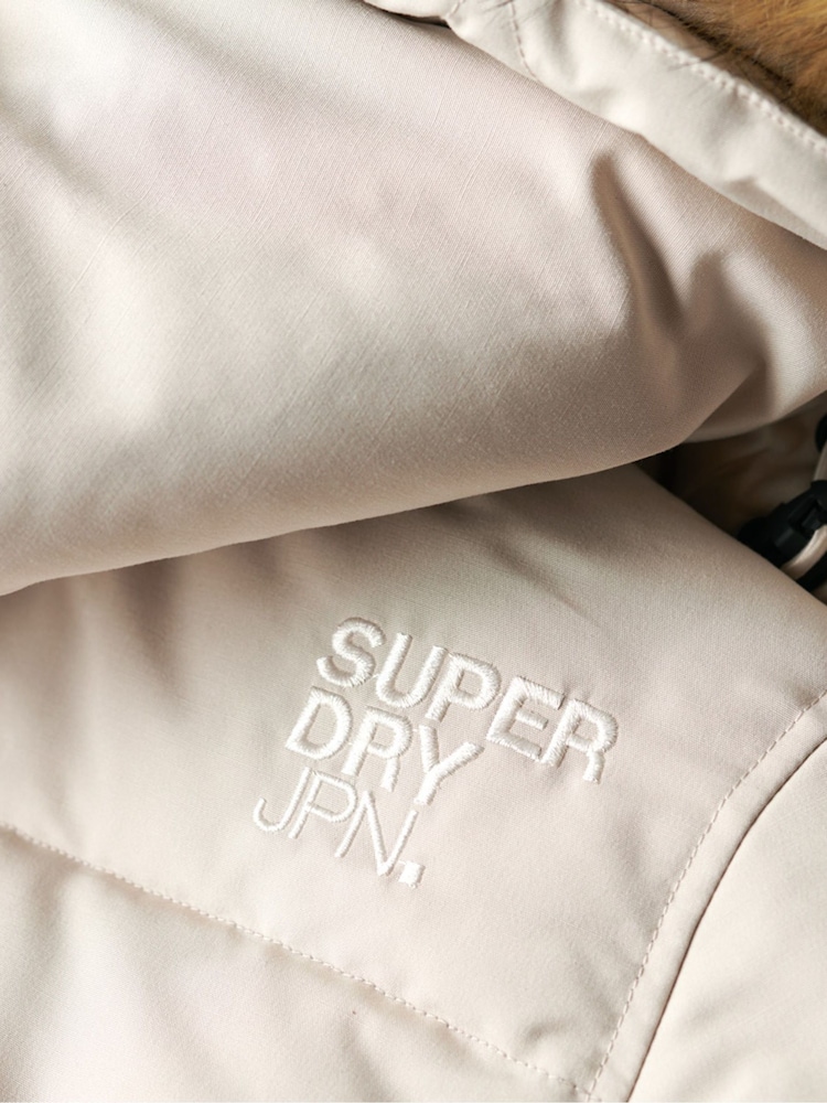 Superdry Grey Everest Hooded Puffer Bomber Jacket - Image 6 of 6