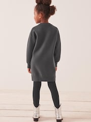 Grey Sequin Jumper Dress (3-16yrs) - Image 3 of 7