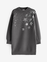 Grey Sequin Jumper Dress (3-16yrs) - Image 5 of 7