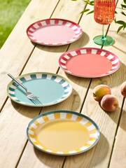 Multi Bright Picnic Dinnerware Set of 4 Side Plates - Image 1 of 5