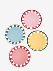 Multi Bright Picnic Dinnerware Set of 4 Side Plates - Image 4 of 5