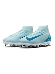 Nike Soar/White Adults Zoom Mercurial Superfly 10 Academy Soft Ground Football Boots - Image 9 of 13