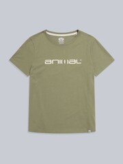 Animal Mint Green Womens Marina Logo 100% Cotton T-Shirt - Image 5 of 7