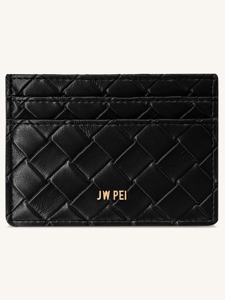 JW PEI Black Woven Texture Card Holder - Image 1 of 3