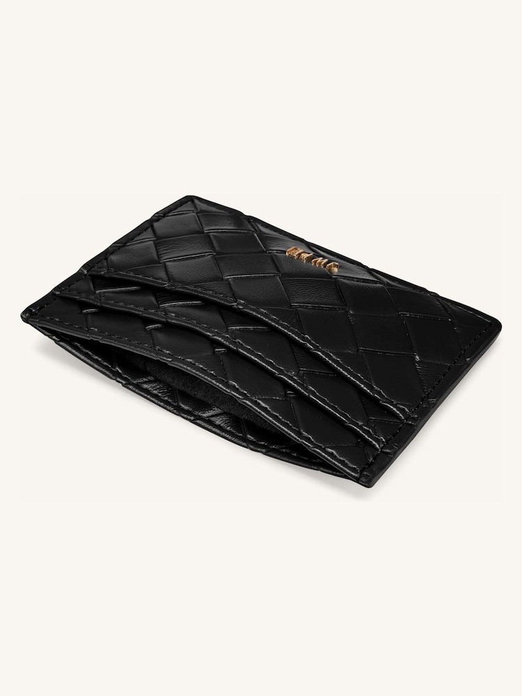 JW PEI Black Woven Texture Card Holder - Image 3 of 3