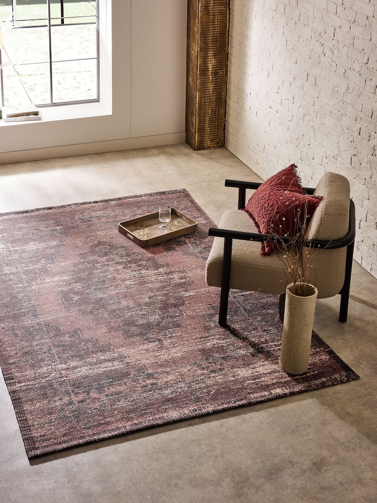 French Connection Red 100% Cotton Melora Rug - Image 1 of 4