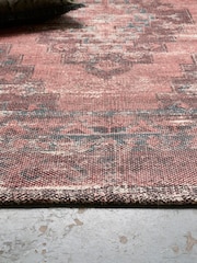 French Connection Red 100% Cotton Melora Rug - Image 2 of 4