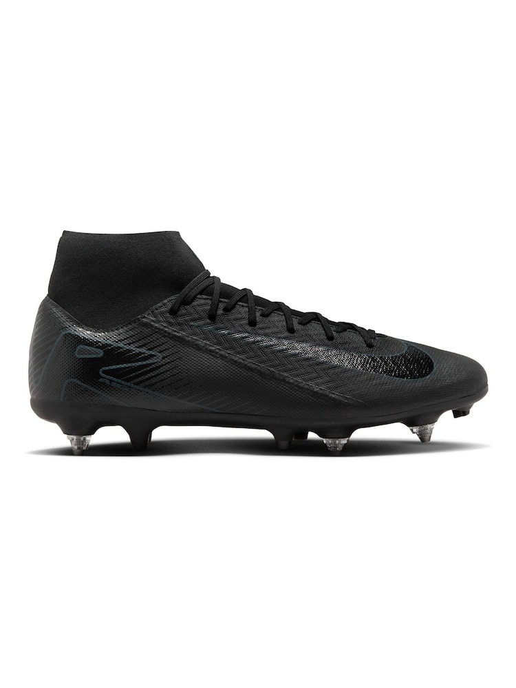 Nike Black/Green Adults Zoom Mercurial Superfly 10 Academy Soft Ground Football Boots - Image 1 of 11