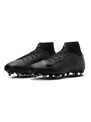 Nike Black/Green Adults Zoom Mercurial Superfly 10 Academy Soft Ground Football Boots - Image 4 of 11