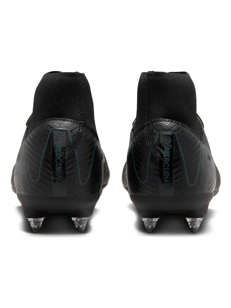 Nike Black/Green Adults Zoom Mercurial Superfly 10 Academy Soft Ground Football Boots - Image 5 of 11