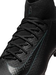 Nike Black/Green Adults Zoom Mercurial Superfly 10 Academy Soft Ground Football Boots - Image 8 of 11