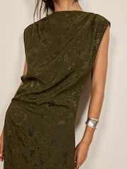 BHOEM Khaki Green Midi Dress - Image 2 of 5