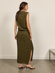BHOEM Khaki Green Midi Dress - Image 4 of 5