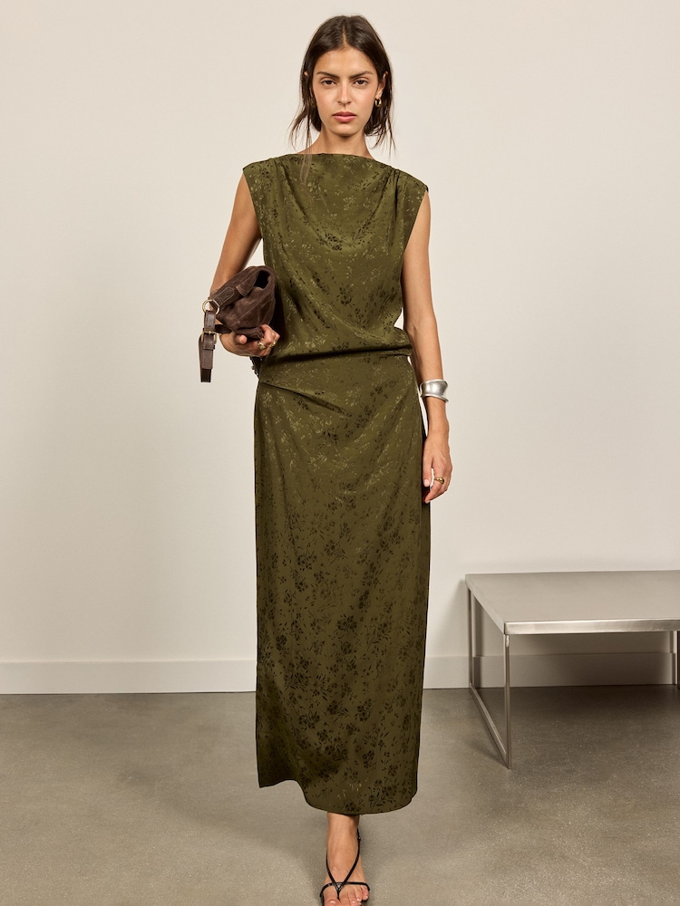 BHOEM Khaki Green Midi Dress - Image 5 of 5 BHOEM Khaki Green Midi Dress - Image 5 of 5