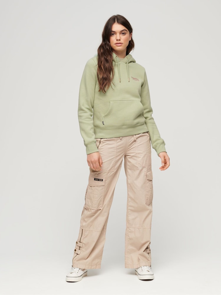 Superdry Green Essential Logo Hoodie - Image 2 of 4
