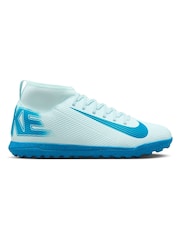 Nike Glacier Blue Kids Mercurial Zoom Superfly 10 Club Turf Football Boots - Image 1 of 11