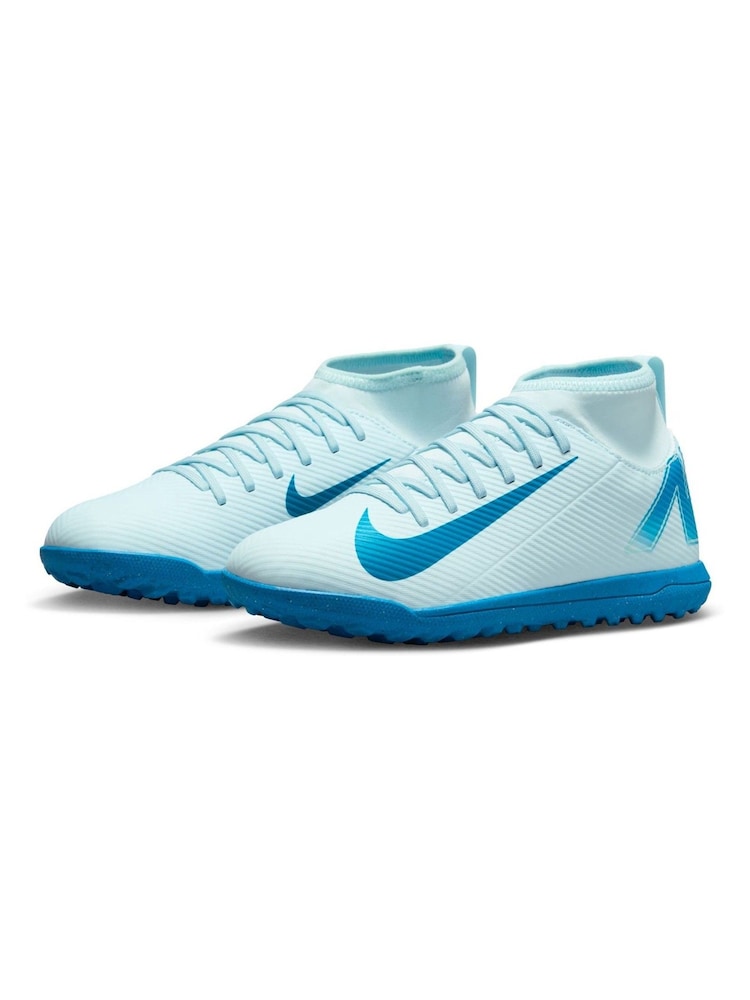 Nike Glacier Blue Kids Mercurial Zoom Superfly 10 Club Turf Football Boots - Image 2 of 11