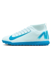 Nike Glacier Blue Kids Mercurial Zoom Superfly 10 Club Turf Football Boots - Image 4 of 11