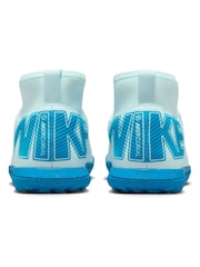 Nike Glacier Blue Kids Mercurial Zoom Superfly 10 Club Turf Football Boots - Image 7 of 11